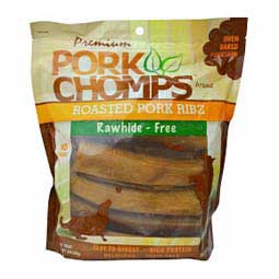 Premium Pork Chomps Roasted Pork Ribz Dog Chews  Scott Pet